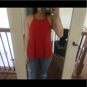 Vibrant orange Hollister tank